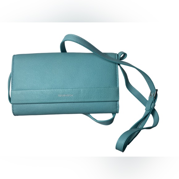 Tiffany & Co. Grainy Leather Crossbody Wallet in Tiffany Blue - Made in Italy - Picture 2 of 8